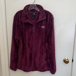 The North Face Women's Teddy Fleece Jacket- maroon color